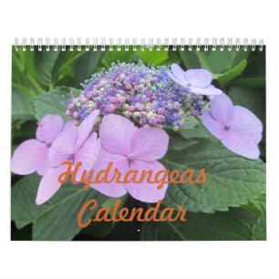 Mural Calendrier personnalisable de fleur d'hortensias