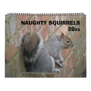 Mural Calendrier personnalisé des écureuils coquins
