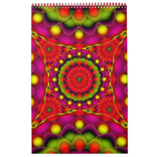 Mural Calendrier personnalisé imprimé 2014 Mandala Psy
