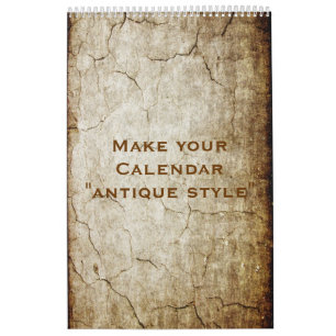 Mural Calendrier personnalisé "STYLE ANTIQUE" + vos phot