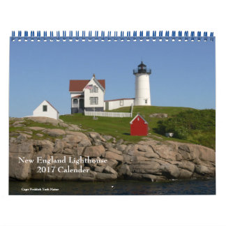 Mural Calendrier phare 2017 de la Nouvelle-Angleterre
