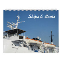 Calendrier photo des navires et des bateaux de 12 