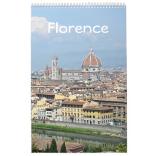 Mural Calendrier photo Florence, Italie 12 mois