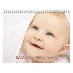 Mural Calendrier photo pour la 1ère année du bébé