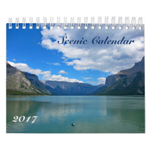 Mural Calendrier pittoresque 2017 Montagnes Rocheuses