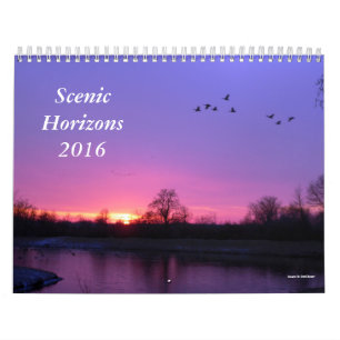 Mural Calendrier pittoresque d'horizons, 2016