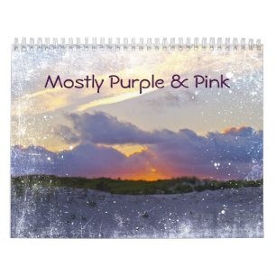 Mural Calendrier - Principalement violet et rose