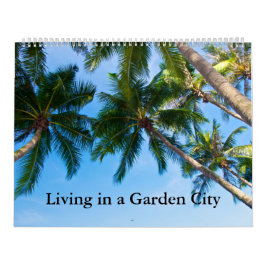 Mural Calendrier Singapour Vivre dans une ville jardin