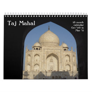 Mural calendrier taj mahal 18 mois