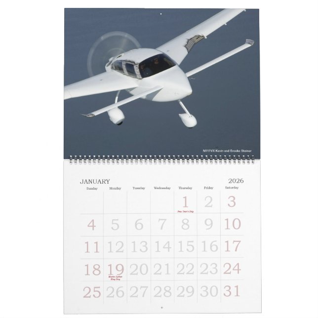 Mural Calendrier Velocity Kitplane 2012 - Toutes les tai (Jan 2026)