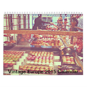 Mural Calendrier vintage 2015 d'architecture de paysage