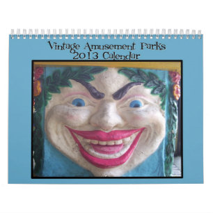 Mural Calendrier vintage des parcs d'attractions 2013