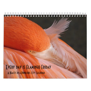 Mural Chaque jour est Flamant rose vendredi - calendrier