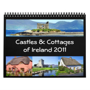 Mural Châteaux et cottages de calendrier de l'Irlande