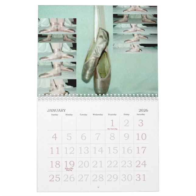 Mural Danse au cours de l'année : Calendrier 2015 (Jan 2026)