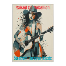 Personnalisé Country Girl Guitarist Art Inspiratio