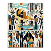 WhimsicalOeuvres Hiéroglyphes Enigma Wall Art