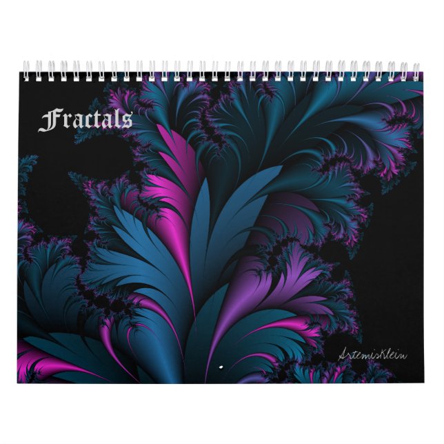 Mural Fractales calendrier de 12 mois (Protection)