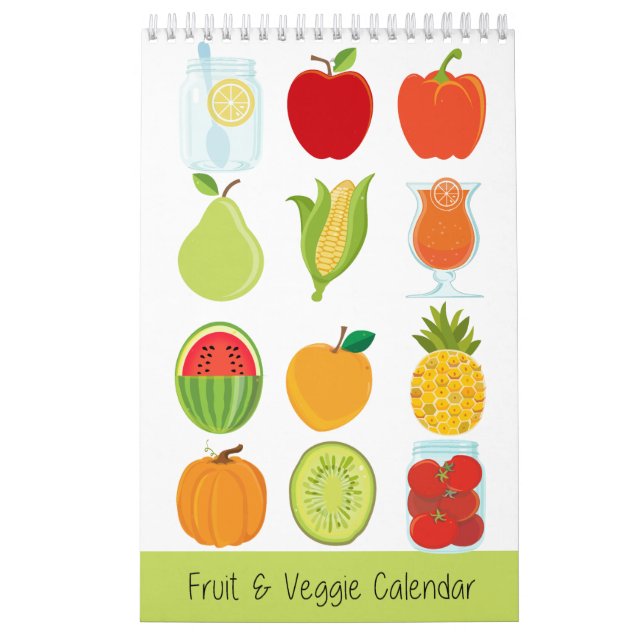 Mural Fruit et calendrier végétarien (Protection)