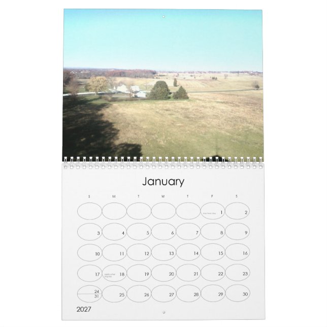 Mural Gettysburg - collage - calendrier (Jan 2027)