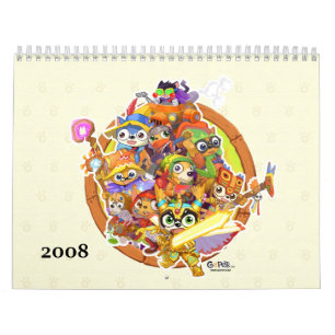 Mural GoPets ouvrant le calendrier 2008