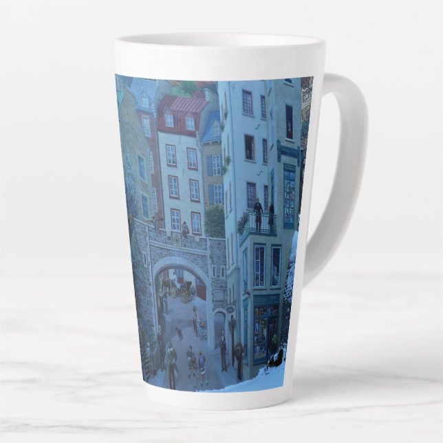 Mural in Old Quebec City, Quebec, Kanada Milchtasse (Rechte Ecke)
