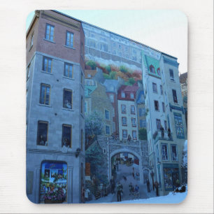 Mural in Old Quebec City, Quebec, Kanada Mousepad