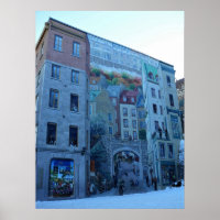 Mural in Old Quebec City, Quebec, Kanada