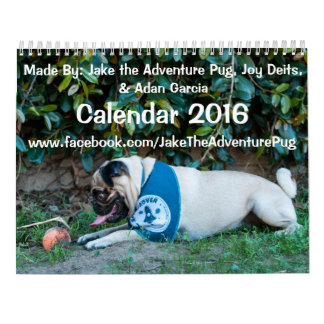 Mural Jake le calendrier du carlin 2016 d'aventure