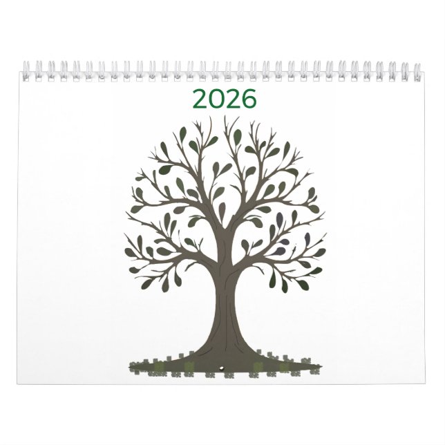 Mural-Kalender 2026 Monatlich - Art Natur Kalender (Titelbild)