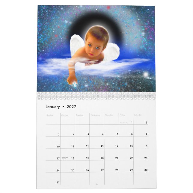 MURAL L'ANGE RÊVE LE CALENDRIER 2 (Jan 2027)