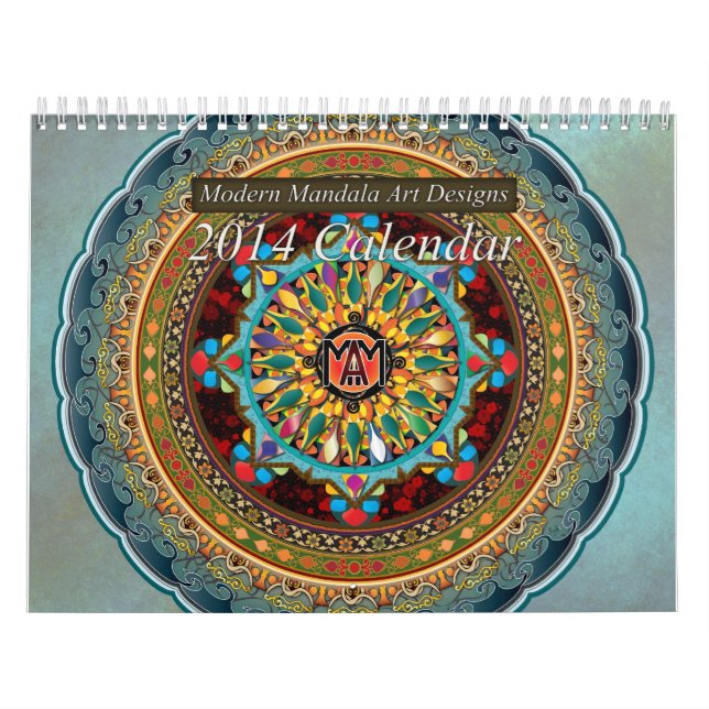 Mural L'art moderne de mandala conçoit le calendrier (Protection)
