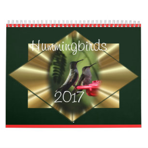 Mural Le calendrier 2017 de colibri - changez l'année