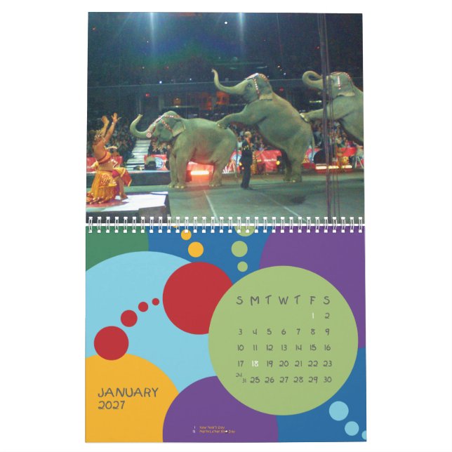 Mural Le calendrier de CIRQUE (Jan 2027)