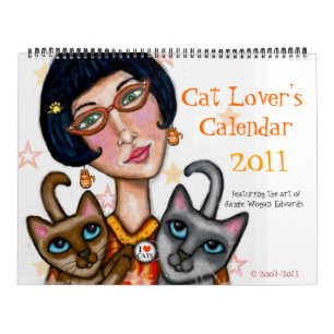 Mural Le calendrier de l'amoureux des chats pour 2011