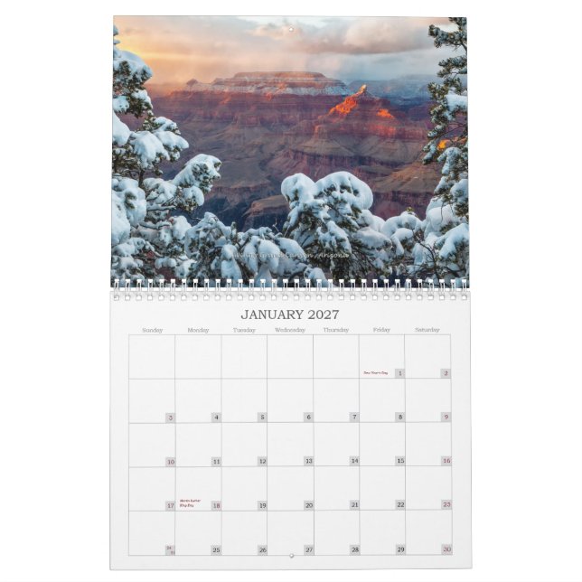Mural Le calendrier spectaculaire du sud-ouest 2015 (Jan 2027)