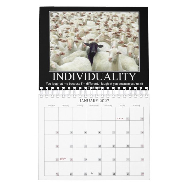 Mural Le meilleur calendrier de motivation toujours 2014 (Jan 2027)