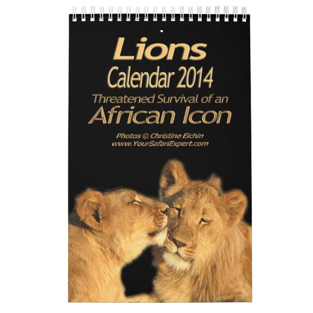 Mural Lions - calendrier africain 2014 d'icône (d'une (Protection)