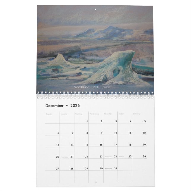 Mural L'Islande par les yeux d'un calendrier d'artiste (Dec 2026)