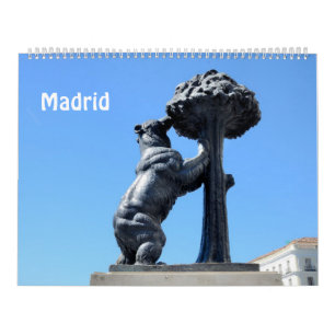 Mural Madrid Calendrier photo 12 mois