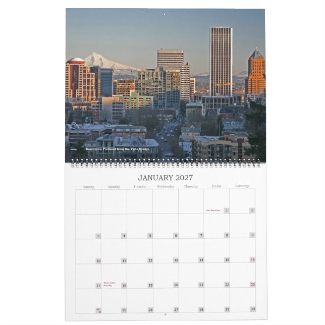 Mural Mt. Calendrier de capot (Jan 2027)