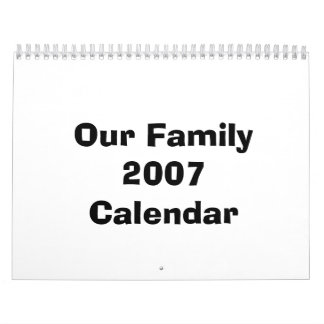 Mural Notre calendrier de la famille 2007