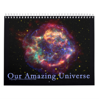 Mural Notre univers extraordinaire calendrier de 12 mois