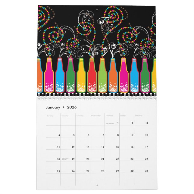 Mural Oh lunatique ! Calendrier fait sur commande 2012 (Jan 2026)