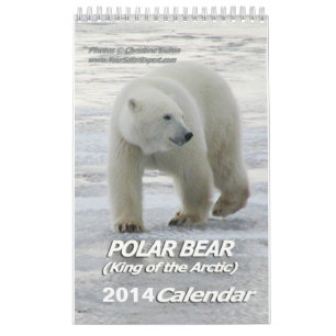 Mural OURS POLAIRE Roi de l'Arctique Calendrier 2014 1-P