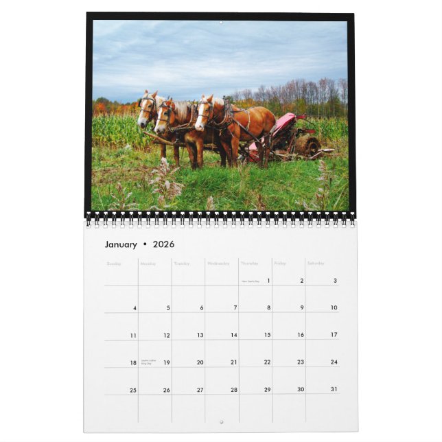 Mural Pays 2013 amish et vieux calendrier de granges (Jan 2026)