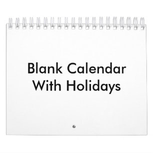 Mural Petit Calendrier vierge avec jours fériés