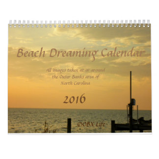 Mural Plage rêvant le calendrier 2016