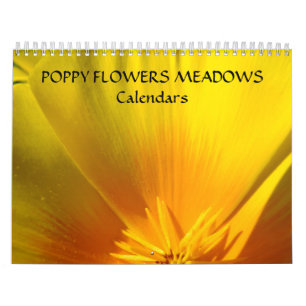 Mural Poppies FLEURS MEADOWS Calendrier Cadeaux Vacances
