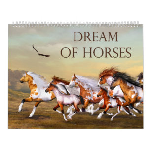 Mural Rêve De Chevaux Calendrier Imprimé Personnalisé